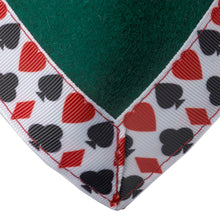 Load image into Gallery viewer, Bridge / Poker Card Baize Table Cloth - 36&quot; Square (4 Suits Ribbon Designs)