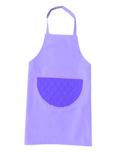 Cotton Bib Apron with Contrasting Quilted Pocket (2 Colours)
