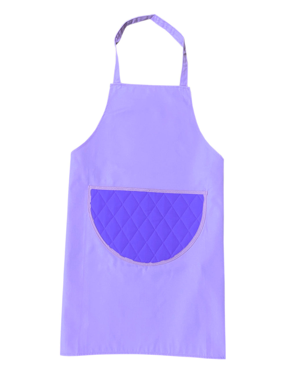 Cotton Bib Apron with Contrasting Quilted Pocket (2 Colours)