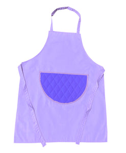 Cotton Bib Apron with Contrasting Quilted Pocket (2 Colours)