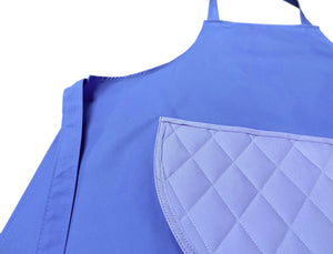Cotton Bib Apron with Contrasting Quilted Pocket (2 Colours)