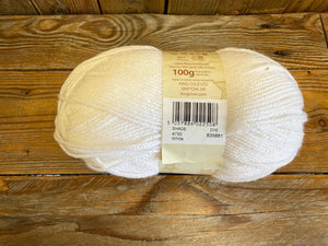 King Cole Big Value 'Limited Edition' 100% Recycled DK Yarn White (Shade 4730)