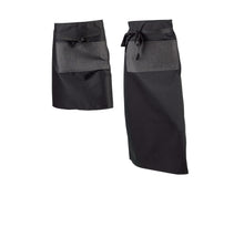 Load image into Gallery viewer, Pack of 5 Black Polycotton Waist Aprons with Denim Pocket (2 Lengths)