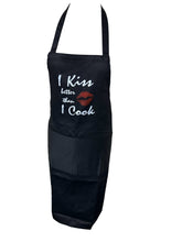 Load image into Gallery viewer, Novelty “I Kiss Better Than I Cook” Apron (4 Colours)