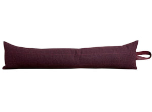 Purple & Red Check Wool Draught Excluder (2 Sizes)
