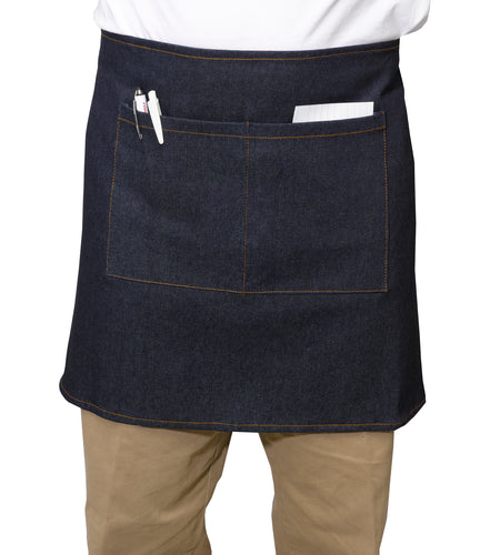 Blue Denim 100% Cotton Half Apron With Split Pocket 27