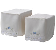 Load image into Gallery viewer, Embroidered Blue Flower Square Arm Cap