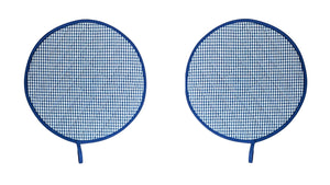 Pair of Blue Gingham Aga Hob Covers 13.5"