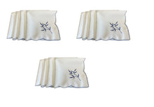 Load image into Gallery viewer, Table Napkins Embroidered Sprig Design 18" x 18" (4 Colours)