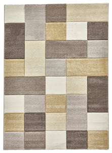 Brooklyn Square Pattern Hand Carved Rug (Various Colours)