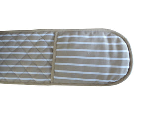 Butchers Stripe Printed Cotton Bib Apron or Double Oven Glove (5 Colours)