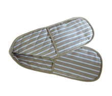 Load image into Gallery viewer, Butchers Stripe Printed Cotton Bib Apron or Double Oven Glove (4 Colours)