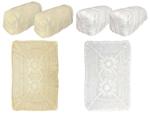Bute Crochet Arm Caps & Chair Backs (Natural or White)
