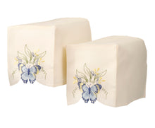 Load image into Gallery viewer, Embroidered Butterfly &amp; Flower Square Arm Caps &amp; Chair Backs