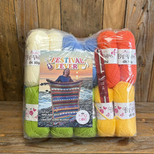 Load image into Gallery viewer, Festival Fever (CAL) Crochet-Along King Cole Big Value DK Yarn &amp; Hook Pack