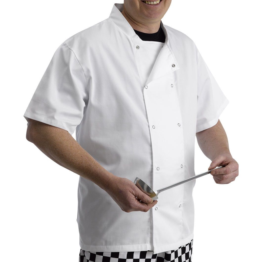 White Short Sleeved Chef's Jacket (34 - 56)