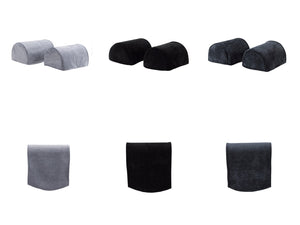 Chenille Velvet Round Arm Caps or Chair Backs (Various Colours)