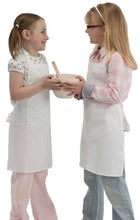 Load image into Gallery viewer, Children&#39;s White Bib Apron with Adjustable Neck - 2 Sizes (White)