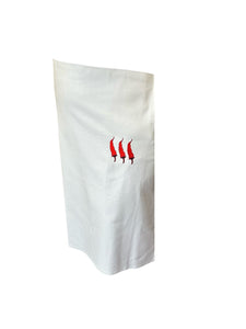 Chilli Embroidered Half Waist Apron