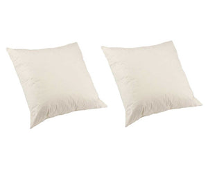 Pack of 2 China Duck Feather Cushion Pads with Cambric Cover (Various Sizes)
