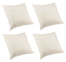 Load image into Gallery viewer, Pack of 4 China Duck Feather Cushion Pads with Cambric Cover (Various Sizes)