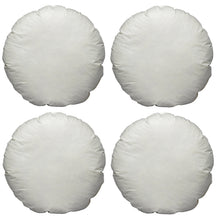 Load image into Gallery viewer, Pack of 4 China Duck Feather Round Cushion Pads - Cambric Cover (Various Sizes)