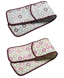 Circles Pattern Quilted Cotton Double Oven Glove (2 Colours)