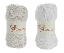 Load image into Gallery viewer, James Brett Craft Cotton Yarn 10 x 100g Balls (Cream Ecru or White)
