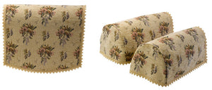 Decorative Floral Tapestry Arm Caps or Chair Backs with Cotton Trim
