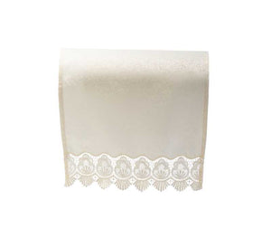 Macrame Arm Caps & Chair Backs Set with Lace Trim (Cream or White)