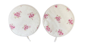 Pair of Aga Hob Covers with Cotton Base 13.5" (Various Designs)