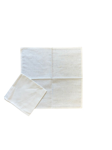 Pack of 10 Cream Linen Napkins 17” x 16”
