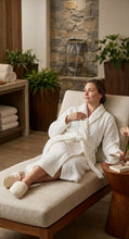 Load image into Gallery viewer, Slenderella Ladies Luxurious Zig Zag Pattern Soft Fleece Dressing Gown (3 Colours)