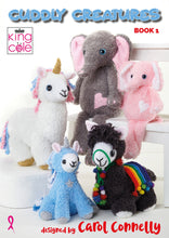 Load image into Gallery viewer, King Cole Knitting Pattern Cuddly Creatures Book 1 Alpacas, Elephants &amp; Unicorn Toys