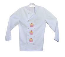 Load image into Gallery viewer, Embroidered Cupcake Design Chefs Bakers Jacket 34.5” XS