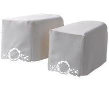 Load image into Gallery viewer, Embroidered Cut Out Flower Square Arm Caps (3 Colours)