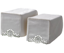 Load image into Gallery viewer, Embroidered Cut Out Flower Square Arm Caps (3 Colours)