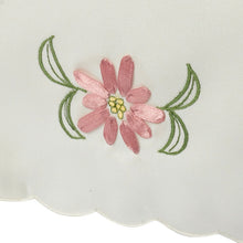 Load image into Gallery viewer, Traditional Floral Arm Caps &amp; Chair Backs Scalloped Trim (Lilac or Pink)