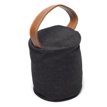 Load image into Gallery viewer, Denim Doorstop Cover with Faux Leather Handle (Cube or Cylinder)