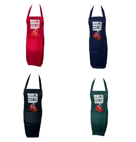 Novelty “Don’t mess with the Chef” Apron (4 Colours)