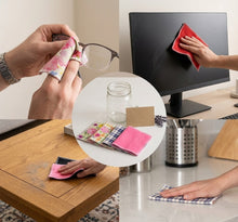 Load image into Gallery viewer, Reusable Multipurpose Cotton &amp; Fleece Glasses Cleaning Cloths (Mixed Pack of 5 or 10)
