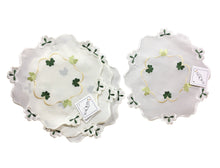 Load image into Gallery viewer, Pack of 4 Embroidered Shamrock Doilies (4 Sizes)