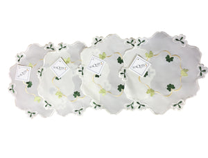 Pack of 4 Embroidered Shamrock Doilies (4 Sizes)