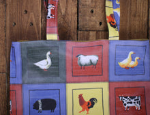 Load image into Gallery viewer, Farmyard Animal PVC Coated Cotton Shopping Bag (36cm x 32cm)