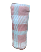 Load image into Gallery viewer, Soft Polar Fleece Checked Blankets - 127cm x 152cm (Various Colours)
