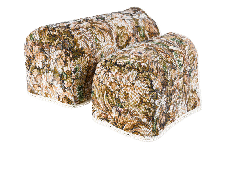 Decorative Floral Castles Tapestry Arm Caps or Chair Backs with Cotton Trim