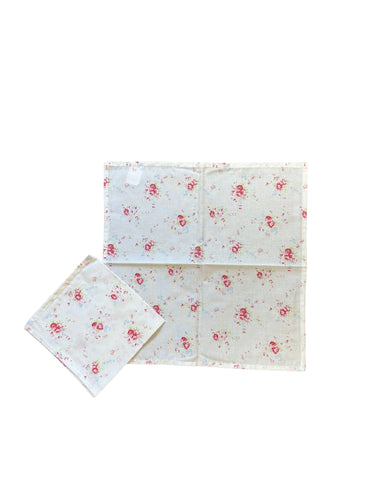 Pack of 10 Floral Cotton Napkins 14” x 14”