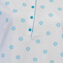Load image into Gallery viewer, Ladies 100% Cotton Flower &amp; Polka Dot Pyjamas S - XL (Aqua or Red)