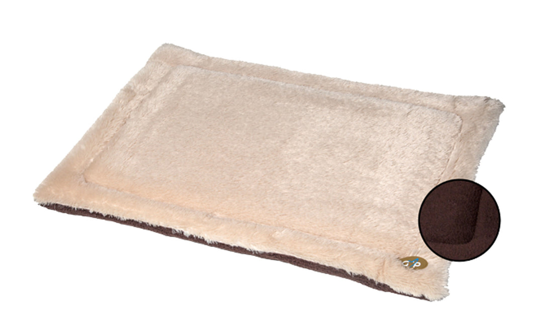 Gor Pets Suede & Faux Fur Nordic Crate Mat (Brown or Grey)