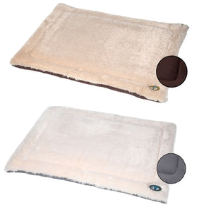 Gor Pets Suede & Faux Fur Nordic Crate Mat (Brown or Grey)